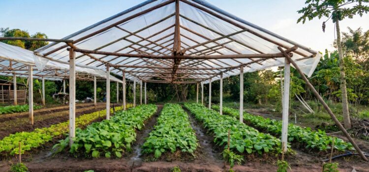โรงเรือนปลูกพืชต้นทุนต่ำ