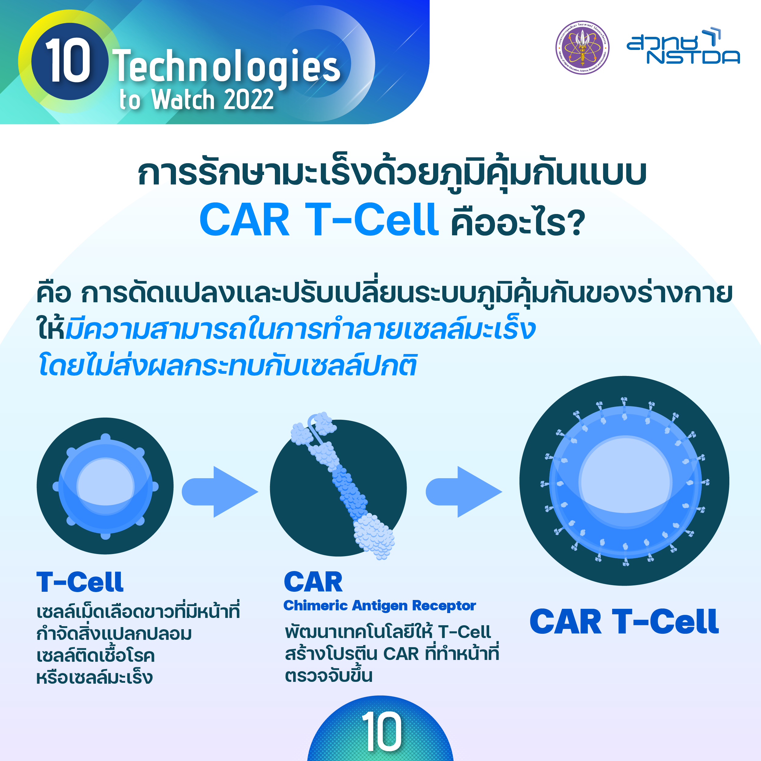 การรักษามะเร็งด้วยภูมิคุ้มกันแบบ CAR T–Cell (Chimeric Antigen Receptor T-Cell Therapy)