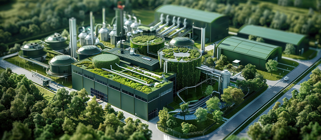 ภาพโรงงานที่ไม่ต้นไม้เขียวฉะอุ่มรายล้อม ระท้อนถึงการเป็น Green Factory หรือโรงงานที่มีความเป็นมิตรกับสิ่งแวดล้อม