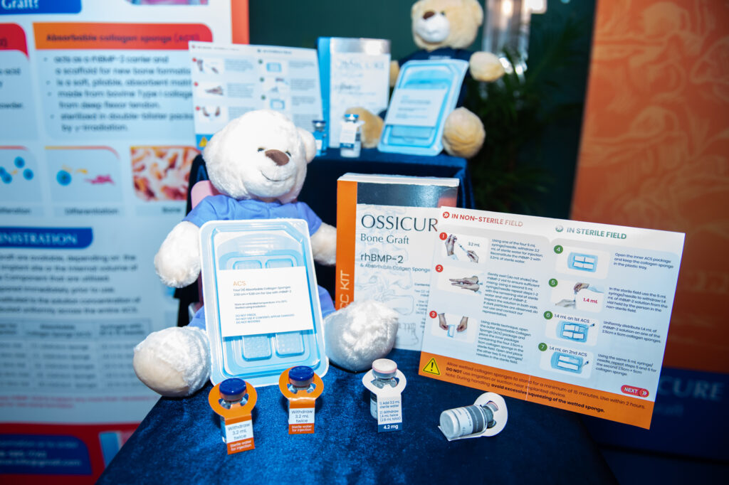 ภาพแสดงผลงานวิจัย OSSICURE Bone Graft นวัตกรรมทดแทนกระดูกสำหรับการผ่าตัดกระดูกสันหลังส่วนเอว