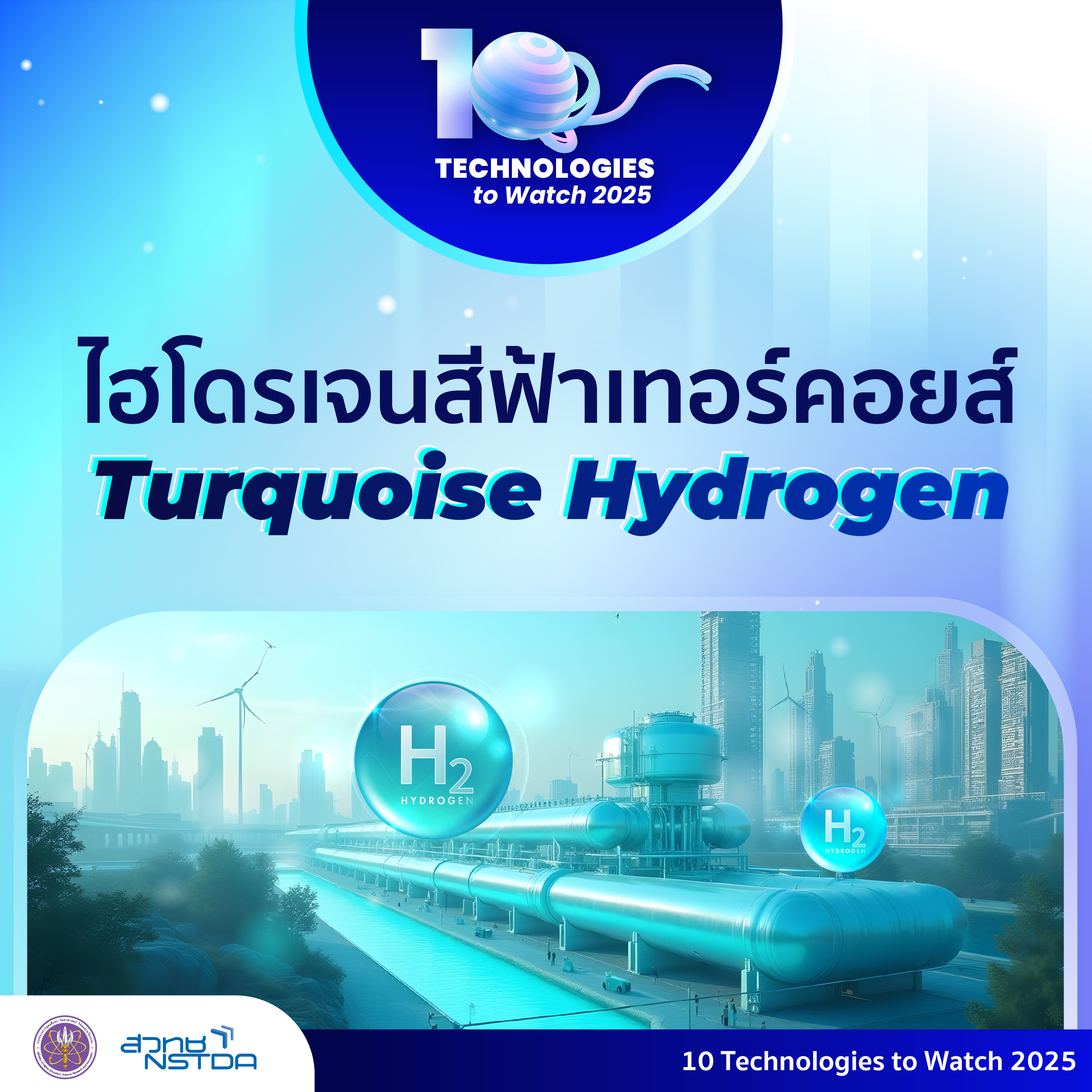 10 Technologies to Watch 2025: ไฮโดรเจนสีฟ้าเทอร์คอยส์ (Turquoise Hydrogen)