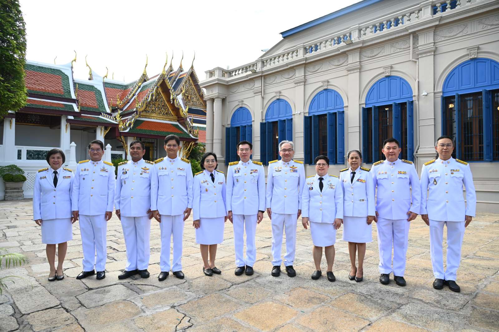 ภาพศาสตราจารย์ ดร.ชูกิจ ลิมปิจำนงค์ ผู้อำนวยการ สวทช. นำคณะผู้บริหารเข้าร่วมพิธี