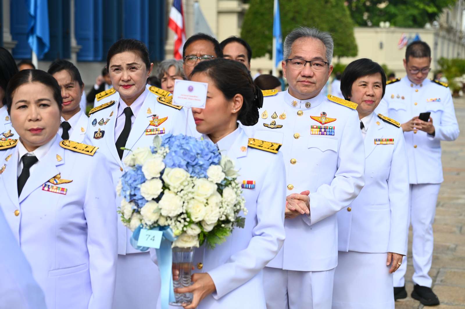 ภาพศาสตราจารย์ ดร.ชูกิจ ลิมปิจำนงค์ ผู้อำนวยการ สวทช. นำคณะผู้บริหารเข้าร่วมพิธี