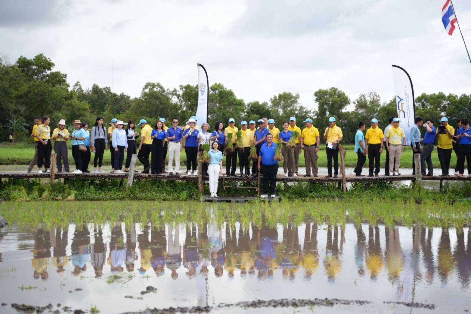 ภาพสวทช. ส่งพันธุ์ข้าว “หอมสยาม 2” และเทคโนโลยีตรวจดิน–น้ำ หนุนกิจกรรม “ปลูกวันแม่ เกี่ยววันพ่อ” จ.ระยอง