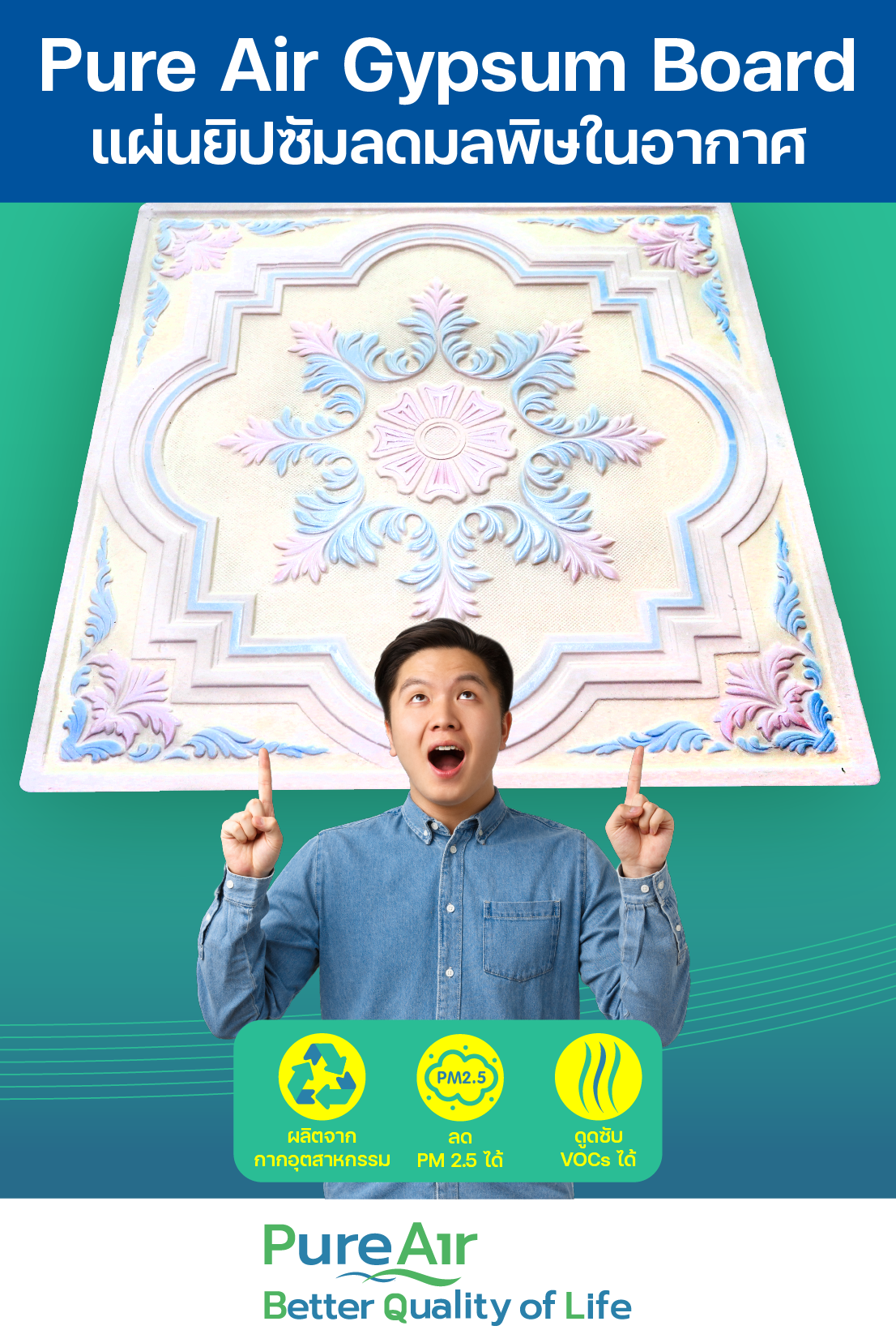 ภาพผลิตภัณฑ์ Pure Air Gypsum Board