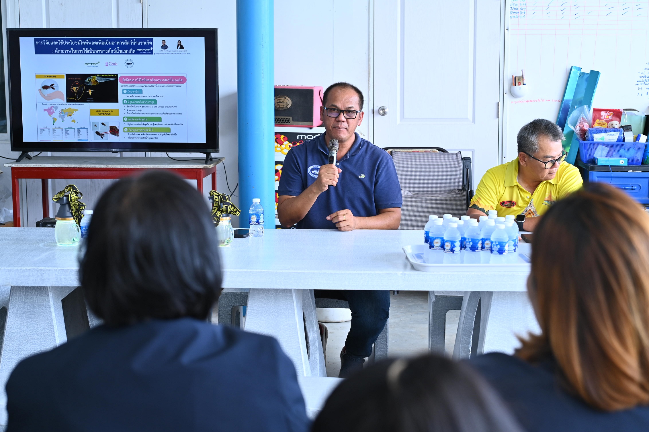 ภาพบรรยากาศ สวทช. นำคณะสำนักงบประมาณ เยี่ยมชมผลงานวิจัยสัตว์น้ำ หนุนเกษตรยั่งยืน ในพื้นที่ จ.ฉะเชิงเทรา