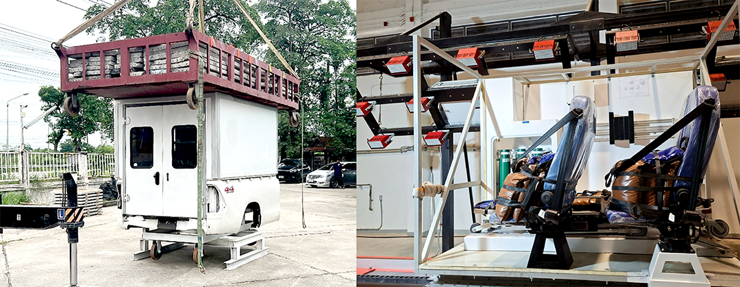 การทดสอบความแข็งแรงของโครงสร้างรถและอุปกรณ์ยึดติดตามมาตรฐาน SAE J3057 และ EN 1789