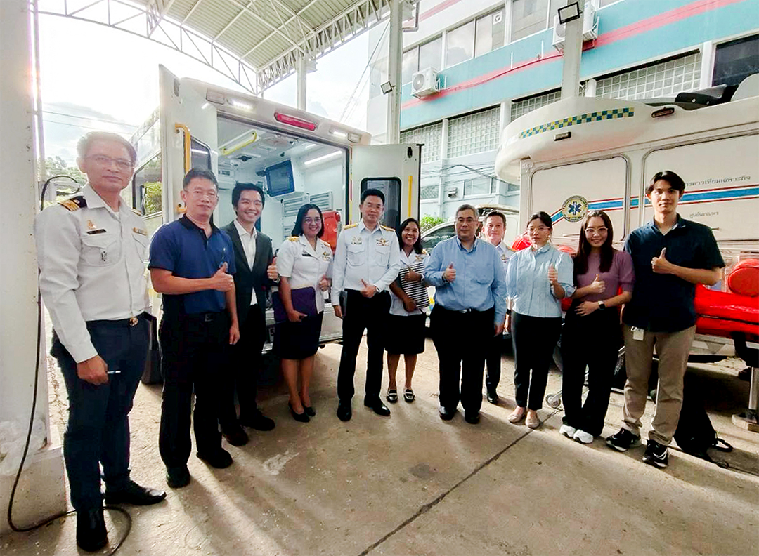 ภาพบรรยากาศทีมวิจัย สวทช. นำเสนอระบบ Digital EMS แก่ สพฉ.