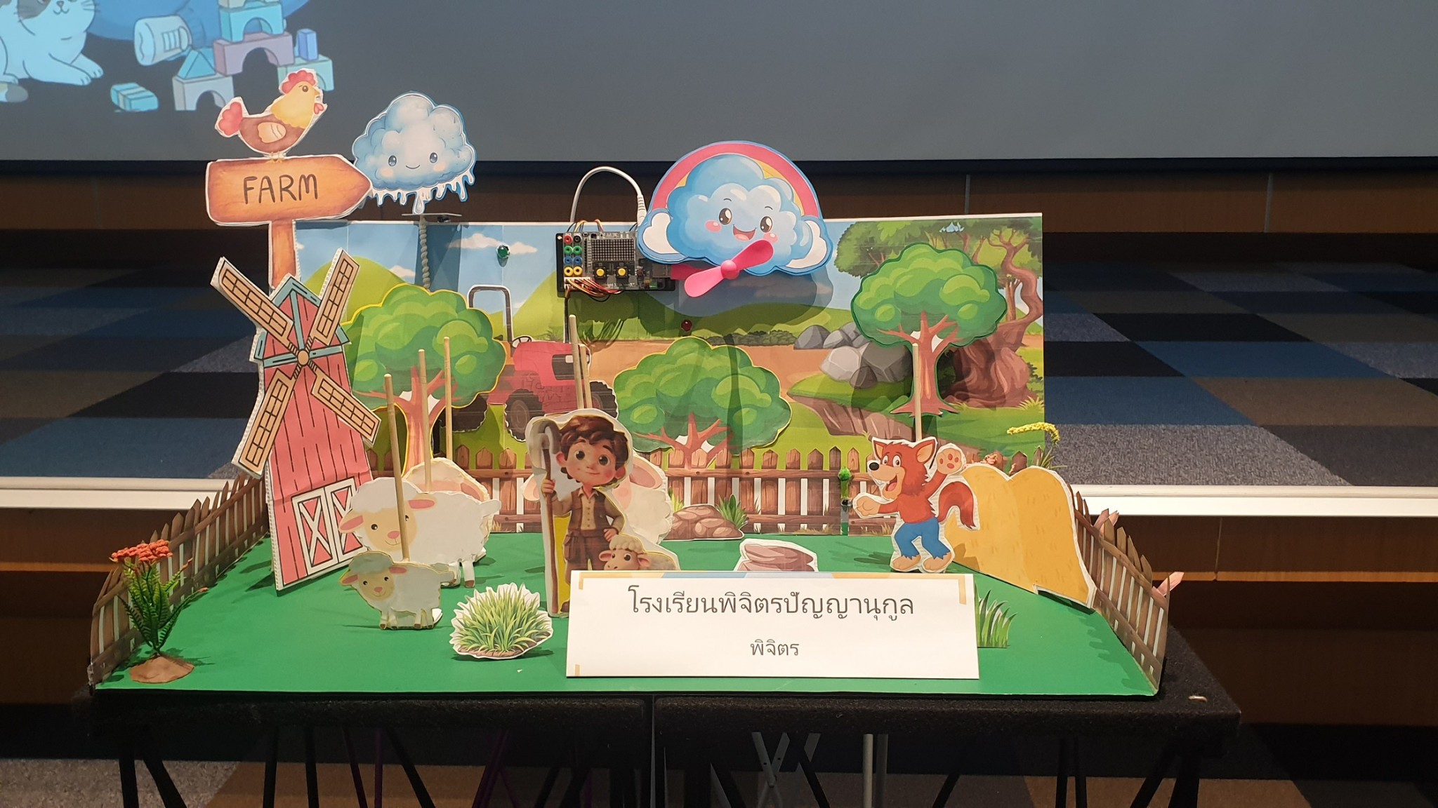 าพ: ผลงานสื่อการสอน "Farm" ของโรงเรียนพิจิตรปัญญานุกูล ที่บูรณาการการเขียนโปรแกรมโค้ดดิ้งเข้ากับโมเดลการเรียนรู้เชิงสร้างสรรค์