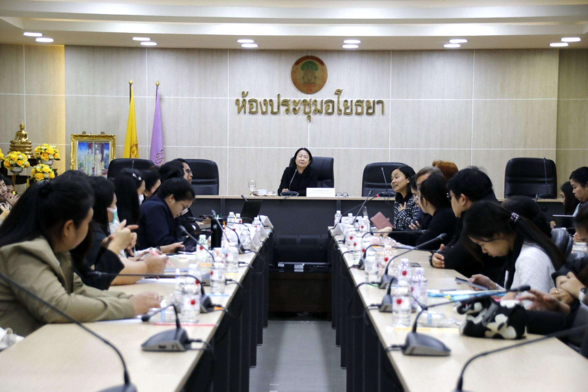 ภาพการประชุมขับเคลื่อนแนวคิด “ธนาคารอาหาร” (Food Bank) เปลี่ยนอาหารส่วนเกินสู่ผู้เปราะบาง มุ่งเป้าลดขยะอาหารและก๊าซเรือนกระจกอย่างยั่งยืน 