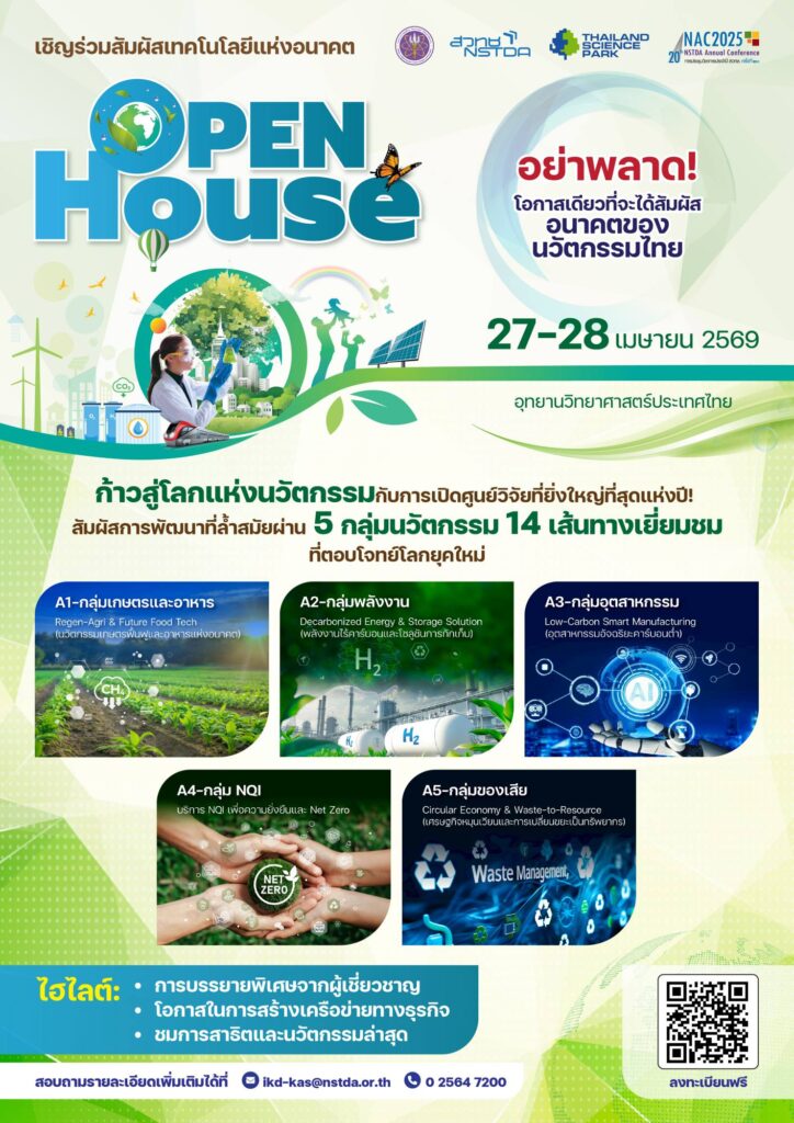 โปสเตอร์ Open House NSTDA @ NAC2026