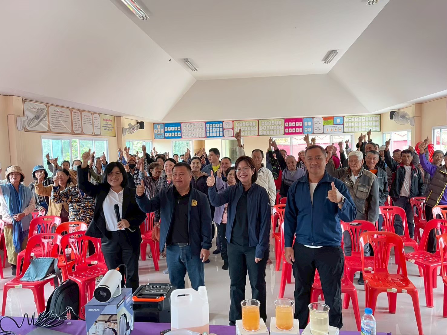 ภาพนักวิจัยลงพื้นที่ถ่ายทอดองค์ความรู้