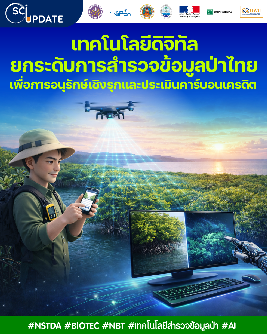 Tree census and digital forest survey in Thailand combining AI and LiDAR to improve forest data accuracy for conservation and carbon credit evaluation