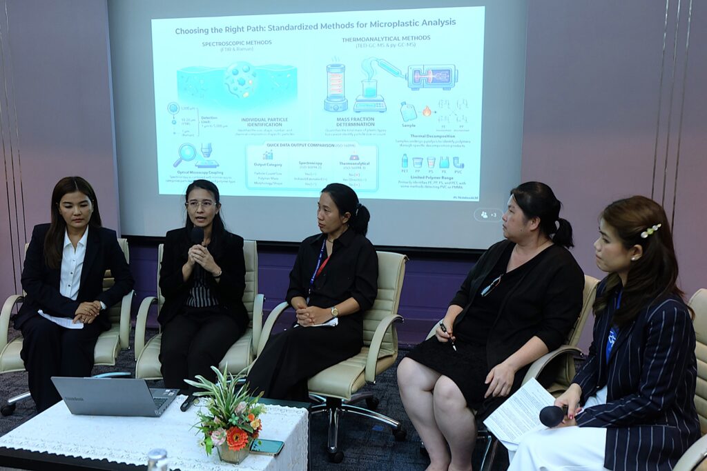 ภาพ: เวทีเสวนาเจาะลึก Thailand Microplastic Roadmap โดยทีมนักวิจัยศูนย์นาโนเทคและผู้เชี่ยวชาญจากหน่วยงานระดับชาติ