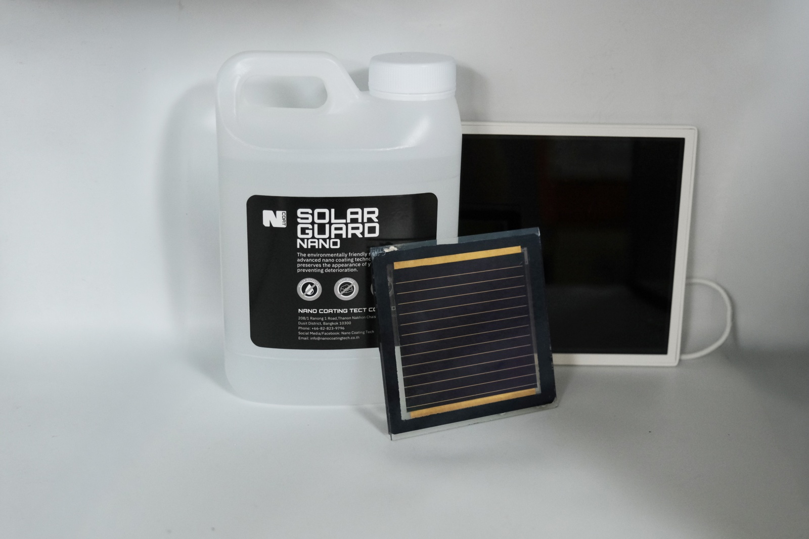 ภาพน้ำยาเคลือบผิวเซลล์แสงอาทิตย์ป้องกันการเกาะฝุ่น