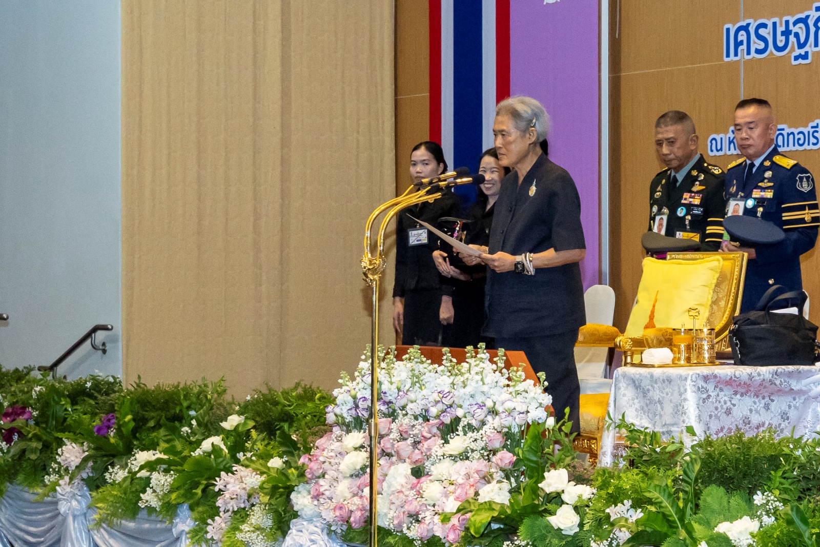 ภาพสมเด็จพระกนิษฐาธิราชเจ้า กรมสมเด็จพระเทพรัตนราชสุดา ฯ สยามบรมราชกุมารี มีพระราชดำรัสเปิดการประชุมวิชาการ สวทช. ประจำปี 2569