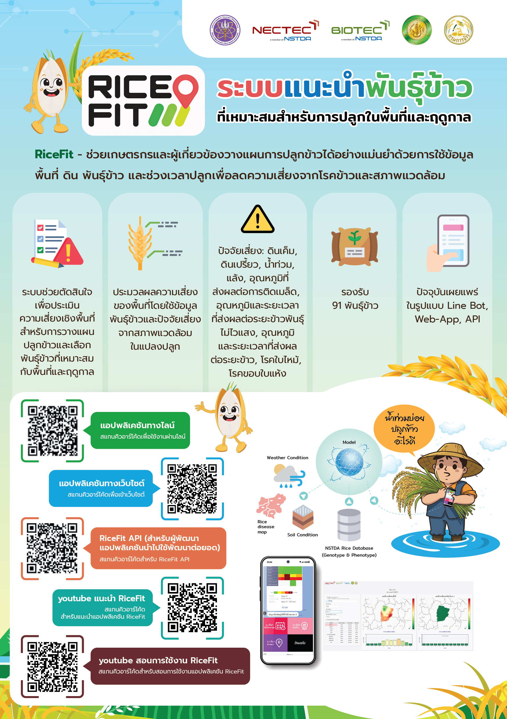 อินโฟกราฟิกแนะนำระบบ RiceFit