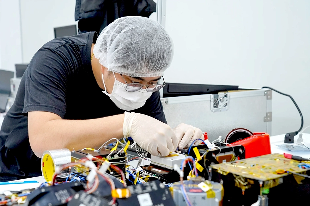 Thai satellite component manufacturing technology, focusing on battery pack engineering and materials designed for extreme environments.