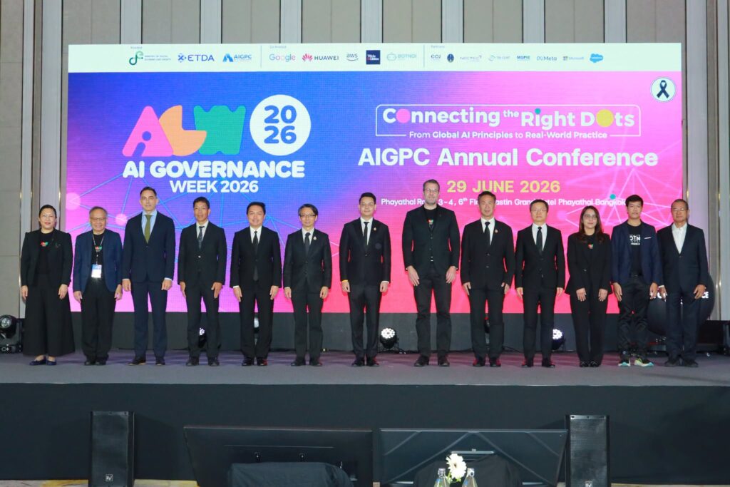 บรรยากาศเวทีเปิดงาน AI Governance Week 2026 ภายใต้แนวคิด Connecting the Right Dots
