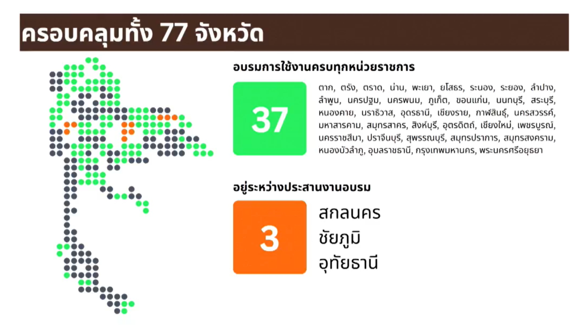 ภาพ แผนที่ประเทศไทยที่ใช้ Traffy Fondue 