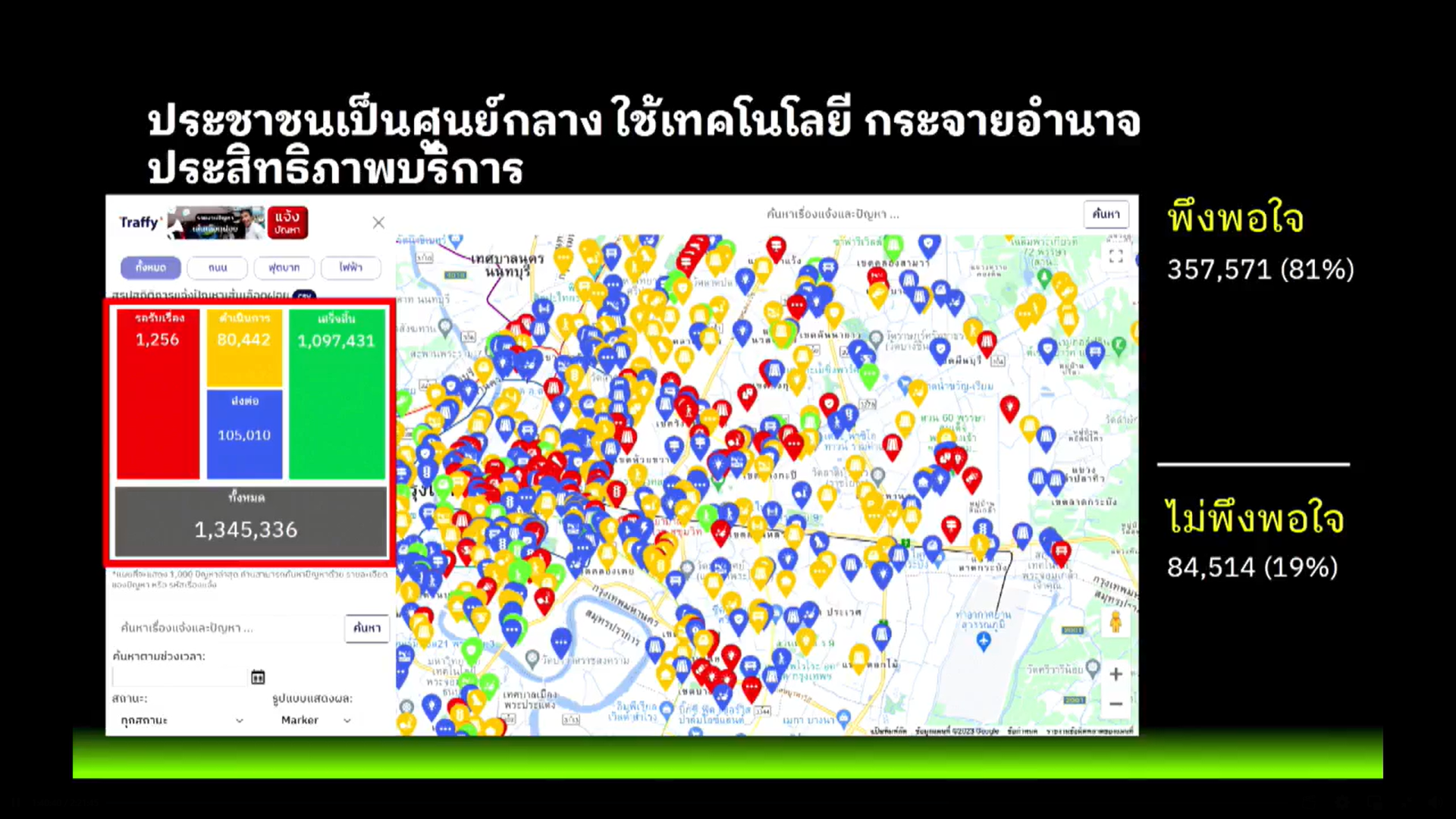 ภาพ สไลด์Smart Enough City เทคโนโลยีที่พอดีกับโจทย์ประชาชน ในงาน Traffy Fondue Award
