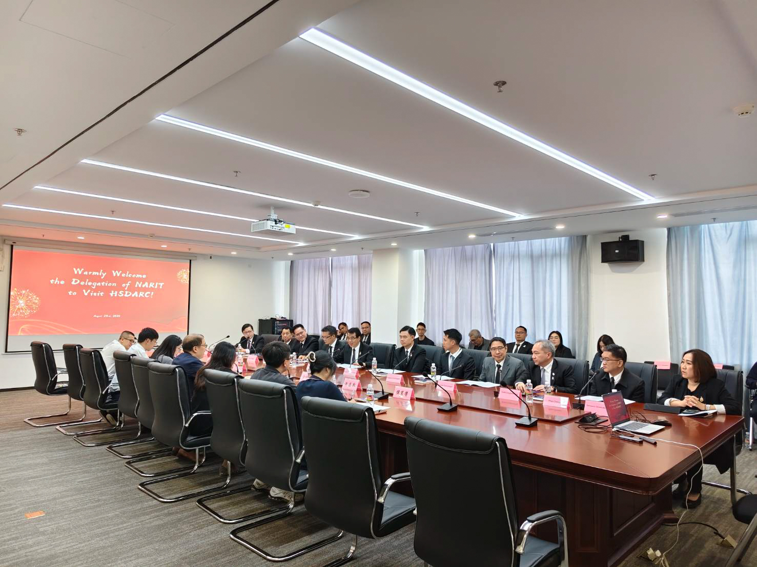 ภาพการประชุมทวิภาคี ทั้งสองฝ่ายได้มุ่งเน้นการขยายกรอบความร่วมมือด้านเทคโนโลยีอวกาศ